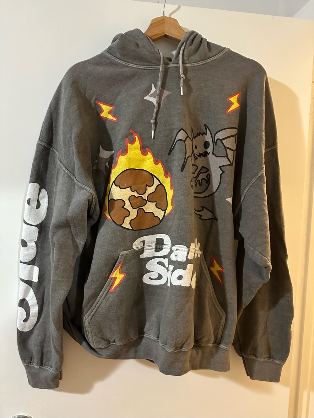 Pacsun Dark Side Graphic Hoodie - Charcoal Grey